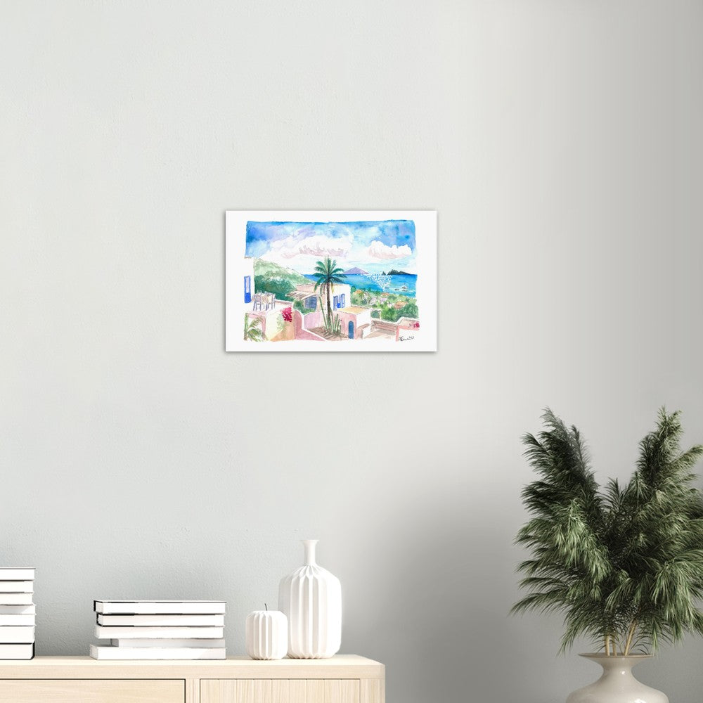 Panarea Mediterranean View with Stromboli and Aeolian Fantasies - Limited Edition Fine Art Print