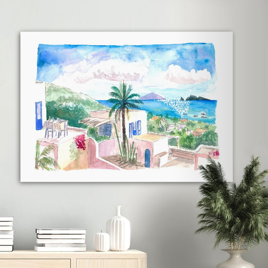 Panarea Mediterranean View with Stromboli and Aeolian Fantasies - Limited Edition Fine Art Print