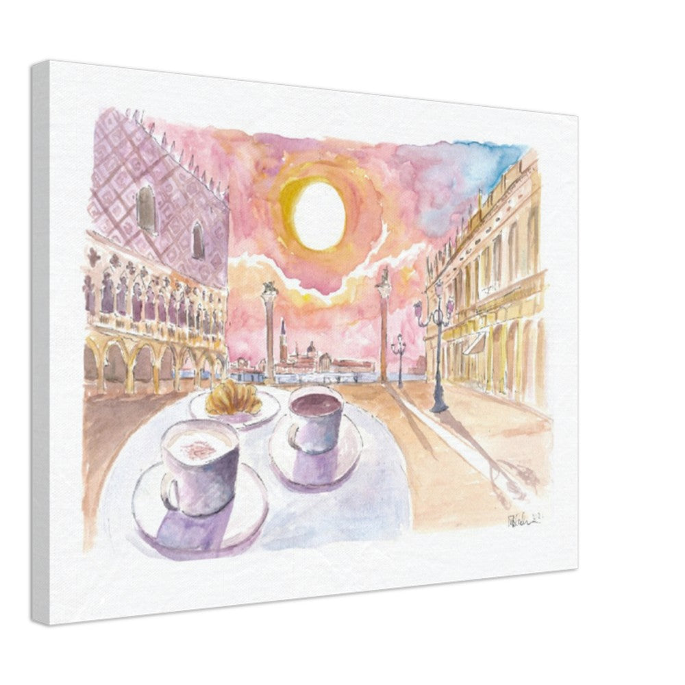 Saint Mark's Square with Coffee and Brioche - Limited Edition Fine Art Print - Original Painting available