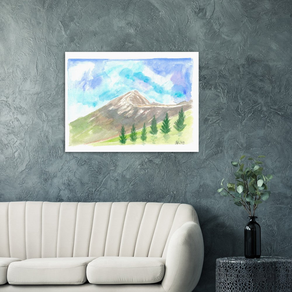 Croagh Patrick Holy Mountain in County Mayo Ireland - Limited Edition Fine Art Print - Original Painting available